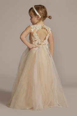Embellished Glitter Tulle Flower Girl Dress WG1452