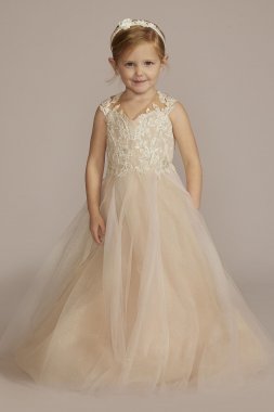 Embellished Glitter Tulle Flower Girl Dress WG1452