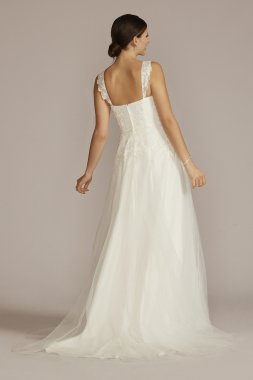 Lace Tank Sleeve A-Line Wedding Gown WG4048