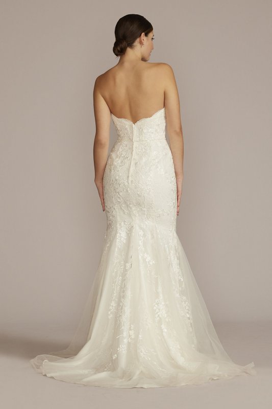 Floral Applique Mermaid Wedding Dress WG4049
