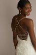 Spaghetti Strap Allover Lace Sheath Wedding Gown WG4063