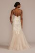 Plunging V-Neck Wedding Gown with Godet Skirt WG4064