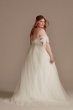 Convertible Straps Draped Tall Plus Wedding Dress 4XL8LSMS251246