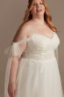 Convertible Straps Draped Tall Plus Wedding Dress 4XL8LSMS251246
