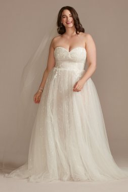 Convertible Strap Tall Plus Bodysuit Wedding Dress 4XL8MBMS251246