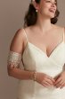 Low Back Tall Plus Wedding Dress with Fringe Swags 4XL9WG4024