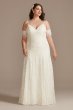Low Back Tall Plus Wedding Dress with Fringe Swags 4XL9WG4024