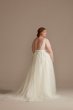 Embroidered Plus Size Tulle Skirt Wedding Dress 8CWG888