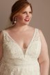 Embroidered Plus Size Tulle Skirt Wedding Dress 8CWG888