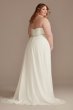 Chiffon Halter Bead Waist Plus Size Wedding Dress 9WG4014