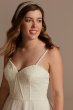 Corded Lace Corset Bodice Dress with Tulle Skirt SDWG0891