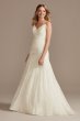 Low Back Lace Wedding Dress with Fringe Swags WG4024