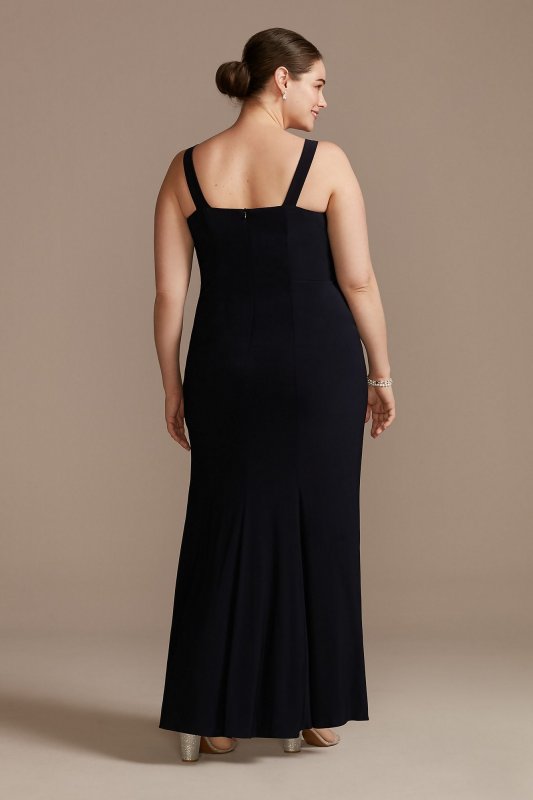 Sequin-Trimmed Plus Size Sheath Dress and Jacket 29279