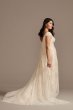 Cap Sleeve Point DEsprit Tall Plus Wedding Dress 4XL8MS251230