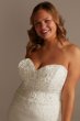 Beaded Bodice Lace Crepe Tall Plus Wedding Dress 4XL9LBSV830