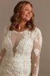 Long Slv Sequin Bodysuit Plus Tall Wedding Dress 4XL9SLMBSWG843