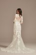 Long Sleeve Sequin Bodysuit Tall Wedding Dress 4XLSLMBSWG843