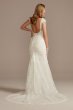 Tall Sheath Wedding Dress with Beaded Swag Back 4XLSWG884
