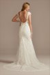Tall Sheath Wedding Dress with Beaded Swag Back 4XLSWG884
