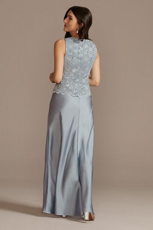 Flowy A-Line Dress with Lace Bodice and Jacket 7739