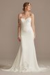 Beaded Lace Petite Wedding Dress with Back Strap 7LBSV830