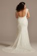 Sheath Plus Wedding Dress with Beaded Swag Back 9SWG884