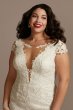 Sheath Plus Wedding Dress with Beaded Swag Back 9SWG884