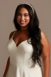 V-Neck Plus Size Wedding Dress with Beaded Back 9WG4004DB