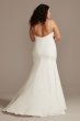 Crepe Back Satin Spaghetti Strap Plus Size Dress Bridal 9WG4044