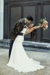 Crepe Back Satin Spaghetti Strap Plus Size Dress Bridal 9WG4044