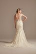 Lace Wedding Dress with Cutout Cathedral Train CWG895