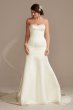 Satin Wedding Dress with Lace Cathedral Train CWG896
