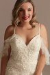 Flutter Sleeve Tulle Wedding Dress with 3D Florals MS251244