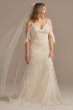 Flutter Sleeve Tulle Wedding Dress with 3D Florals MS251244