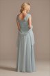 Scalloped Lace V-Neck Chiffon Dress WBM2403V1