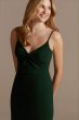 Knotted V-Neck Spaghetti Strap Crepe Sheath Dress WBM2434V1