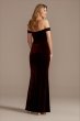 Off the Shoulder Velvet Sheath Dress WBM2446V1
