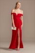 Off the Shoulder Crepe Sheath Dress WBM2446V2