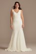 Stretch Crepe V-Neck Mermaid Wedding Dress WG4023