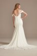 Off Shoulder Cowl Neck Crepe Satin Wedding Dress WG4030