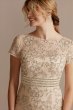 Floral Beaded High Neck Short Sleeve Sheath Dress WGIN206820E