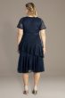 Plus Size Short Sleeve Tiered Lace Midi Dress 18220901