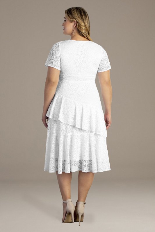 Harmony Tiered Lace Plus Size Short Wedding Dress 19220901
