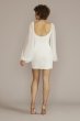Long Sleeve Chiffon Sweetheart Mini A-Line 2460BN
