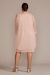 Plus Embellished Scoop Neck Short Jacket Dress 2583W
