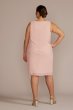 Plus Embellished Scoop Neck Short Jacket Dress 2583W