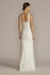 Charmeuse Crossover Halter Ruched Wedding Gown 4830XDB