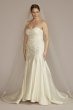 Strapless Drop Waist Plus Tall Wedding Dress 4XL8CWG934