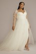 Lined Bodice Long Sleeve Tall Plus Wedding Dress 4XL9SLLBWG4036