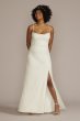 Cowl Neck Plus Size Wedding Gown with Open Back 9SDWG1055